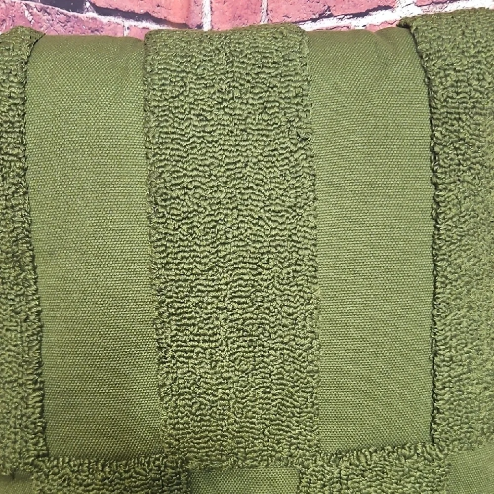 Threshold Olive Green Textured Stripe Throw Pillow 20x20
